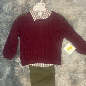 Sweater/Shirt/Slack Matching Set
